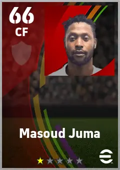 Masoud Juma eFootball 2026 player card — 66 OVR CF