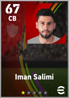 Iman Salimi eFootball 2026 player card — 67 OVR CB