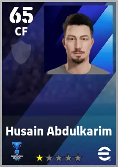 Husain Abdulkarim eFootball 2026 player card — 65 OVR CF
