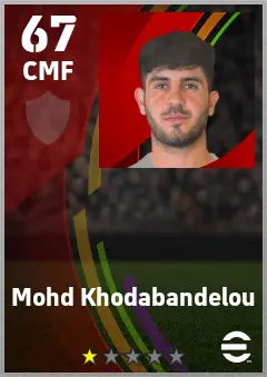 Mohd Khodabandelou eFootball 2026 player card — 67 OVR CMF