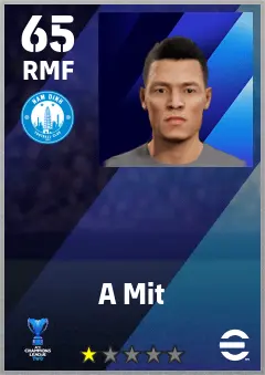 A Mit eFootball 2026 player card — 65 OVR RMF