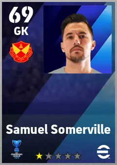 Samuel Somerville eFootball 2026 player card — 69 OVR GK