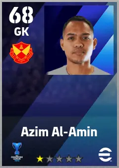 Azim Al-Amin eFootball 2026 player card — 68 OVR GK