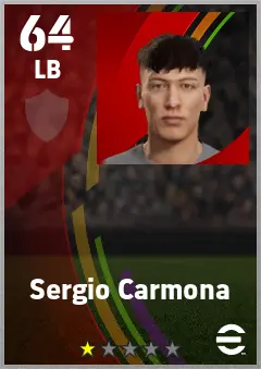 Sergio Carmona eFootball 2026 player card — 64 OVR LB