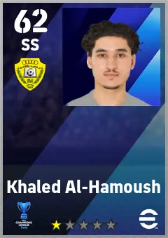Khaled Al-Hamoush eFootball 2026 player card — 62 OVR SS