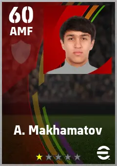 A. Makhamatov eFootball 2026 player card — 60 OVR AMF