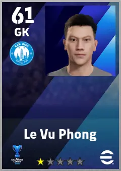 Le Vu Phong eFootball 2026 player card — 61 OVR GK