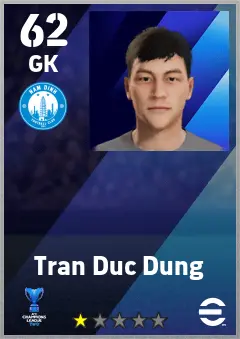 Tran Duc Dung eFootball 2026 player card — 62 OVR GK