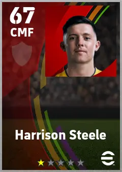 Harrison Steele eFootball 2026 player card — 67 OVR CMF
