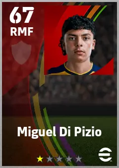 Miguel Di Pizio eFootball 2026 player card — 67 OVR RMF