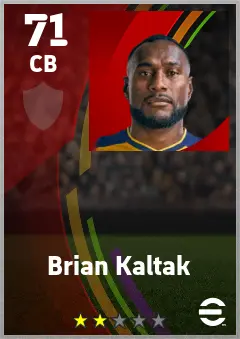 Brian Kaltak eFootball 2026 player card — 71 OVR CB