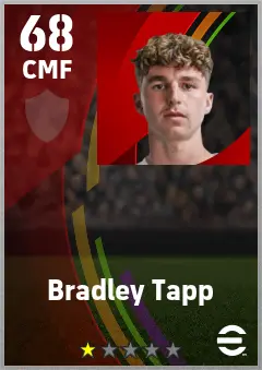 Bradley Tapp eFootball 2026 player card — 68 OVR CMF