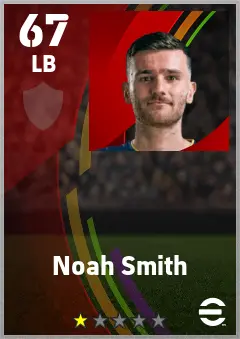 Noah Smith eFootball 2026 player card — 67 OVR LB