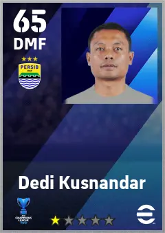 Dedi Kusnandar eFootball 2026 player card — 65 OVR DMF