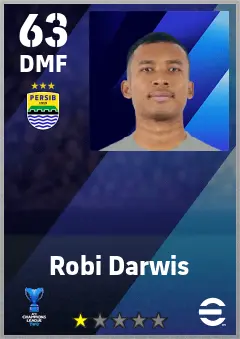 Robi Darwis eFootball 2026 player card — 63 OVR DMF
