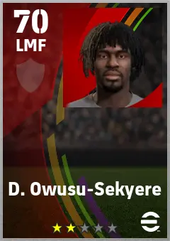 D. Owusu-Sekyere eFootball 2026 player card — 70 OVR LMF