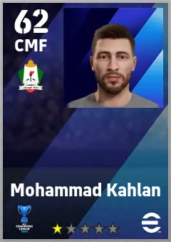 Mohammad Kahlan eFootball 2026 player card — 62 OVR CMF