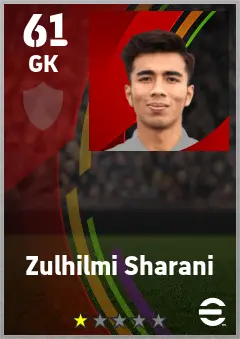 Zulhilmi Sharani eFootball 2026 player card — 61 OVR GK