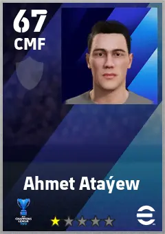 Ahmet Atayew eFootball 2026 player card — 67 OVR CMF