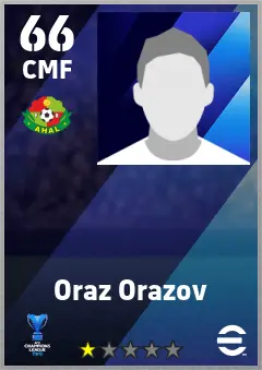 Oraz Orazov eFootball 2026 player card — 66 OVR CMF