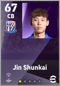 Jin Shunkai eFootball 2026 player card — 67 OVR CB
