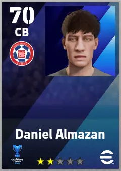 Daniel Almazan eFootball 2026 player card — 70 OVR CB