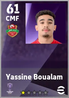 Yassine Boualam eFootball 2026 player card — 61 OVR CMF