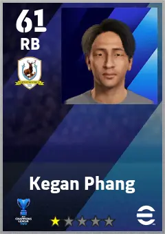 Kegan Phang eFootball 2026 player card — 61 OVR RB