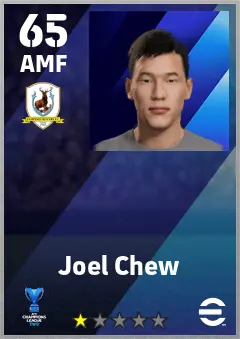 Joel Chew eFootball 2026 player card — 65 OVR AMF