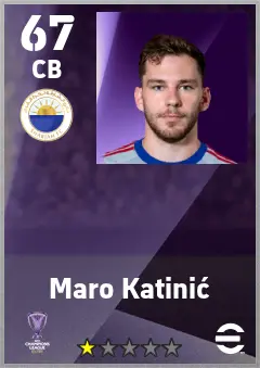 Maro Katinic eFootball 2026 player card — 67 OVR CB