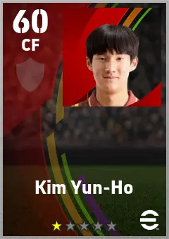 Kim Yun-Ho eFootball 2026 player card — 60 OVR CF