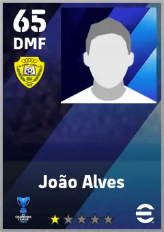 Joao Alves eFootball 2026 player card — 65 OVR DMF