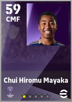 Chui Hiromu Mayaka eFootball 2026 player card — 59 OVR CMF