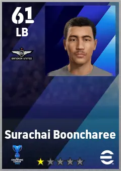 Surachai Booncharee eFootball 2026 player card — 61 OVR LB