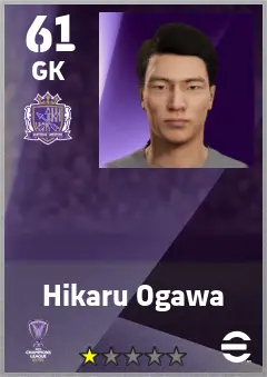Hikaru Ogawa eFootball 2026 player card — 61 OVR GK