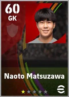 Naoto Matsuzawa eFootball 2026 player card — 60 OVR GK