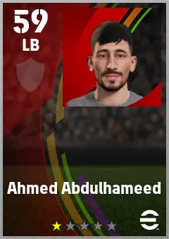 Ahmed Abdulhameed eFootball 2026 player card — 59 OVR LB