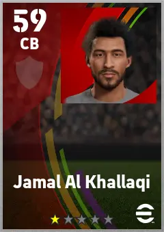 Jamal Al Khallaqi eFootball 2026 player card — 59 OVR CB