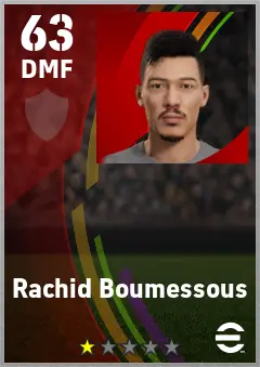 Rachid Boumessous eFootball 2026 player card — 63 OVR DMF