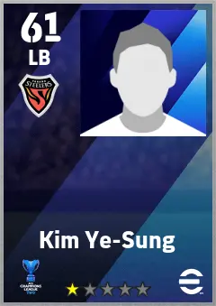 Kim Ye-Sung eFootball 2026 player card — 61 OVR LB