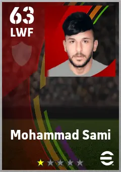 Mohammad Sami eFootball 2026 player card — 63 OVR LWF