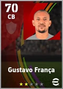 Gustavo Franca eFootball 2026 player card — 70 OVR CB