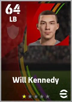 Will Kennedy eFootball 2026 player card — 64 OVR LB