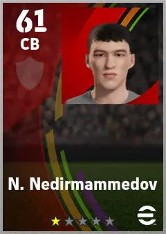 N. Nedirmammedov eFootball 2026 player card — 61 OVR CB
