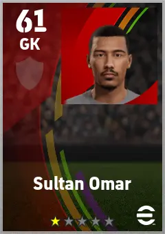 Sultan Omar eFootball 2026 player card — 61 OVR GK
