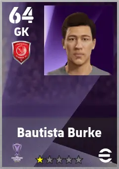 Bautista Burke eFootball 2026 player card — 64 OVR GK