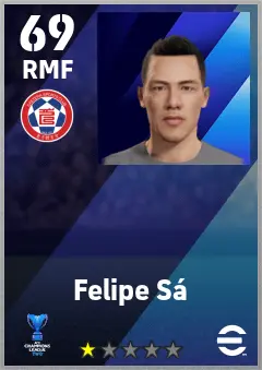 Felipe Sa eFootball 2026 player card — 69 OVR RMF
