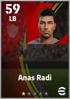 Anas Radi eFootball 2026 player card — 59 OVR LB