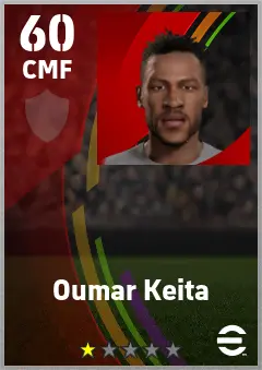Oumar Keita eFootball 2026 player card — 60 OVR CMF
