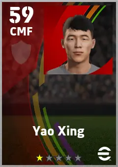 Yao Xing eFootball 2026 player card — 59 OVR CMF